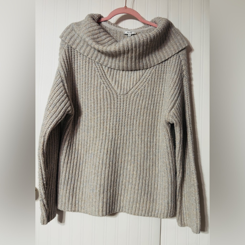 Reiss Cozy‎ Cream Knit Sweater Sz S